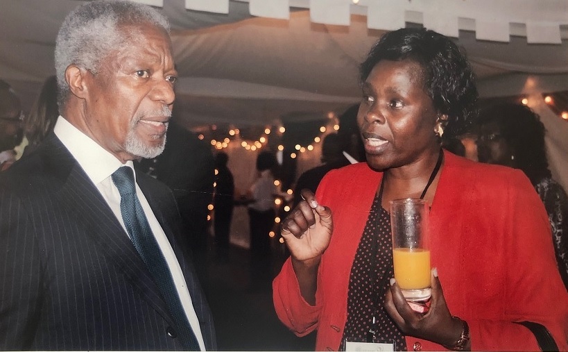 The Late Kofi Anan with Tecla